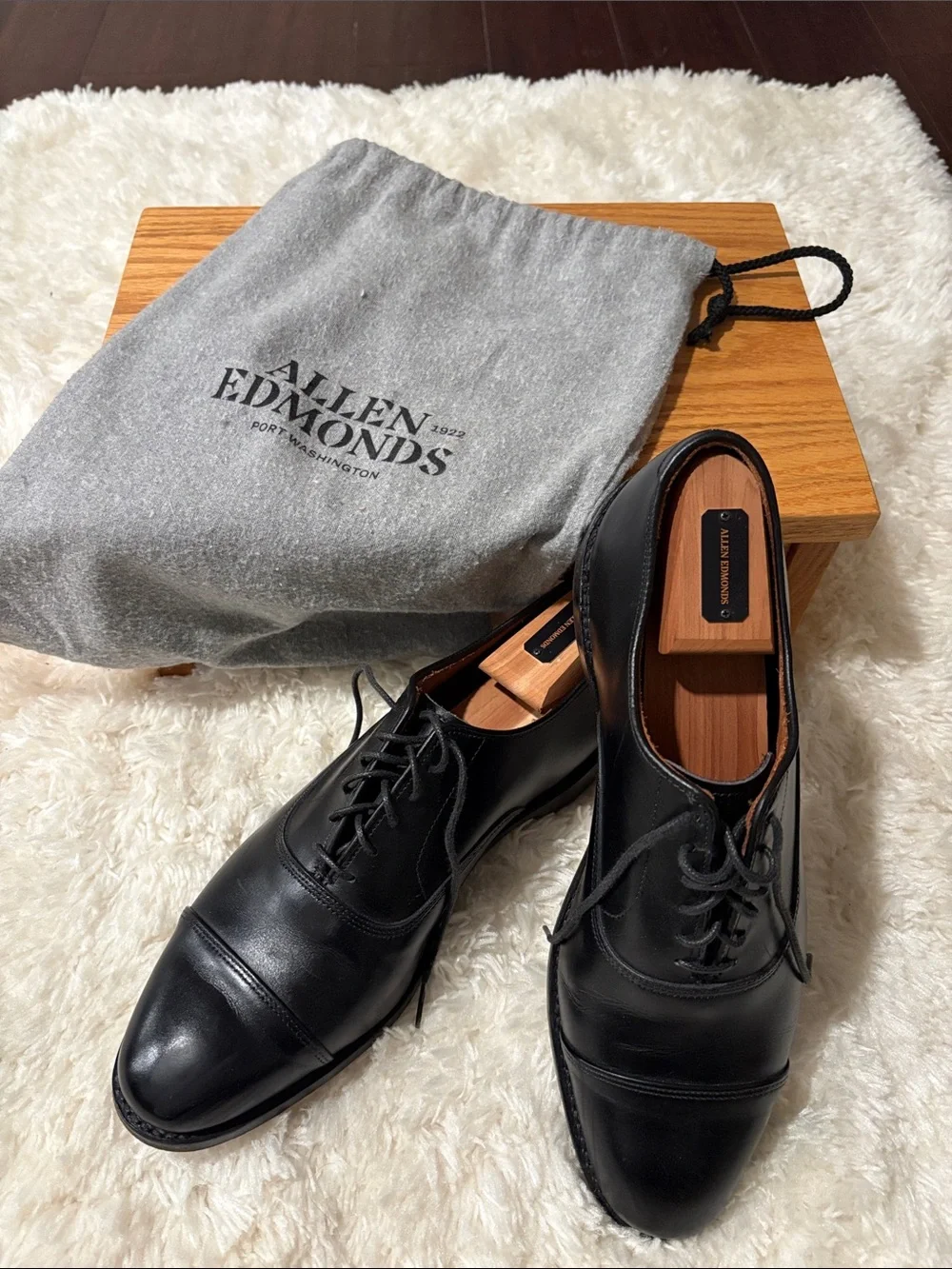 Allen Edmonds Park Avenue Black Calf Leather, Size 9D